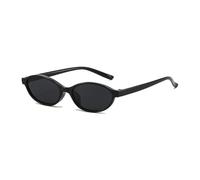 XFSRG Lunettes de Soleil Femme Lunettes de Soleil Ovales Cat Eye Lunette de Soleil Polarisées Protection UV Vintage Lunette(Noir)