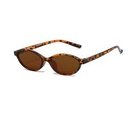 XFSRG Lunettes de Soleil Femme Lunettes de Soleil Ovales Cat Eye Lunette de Soleil Polarisées Protection UV Vintage Lunette(Léopard)