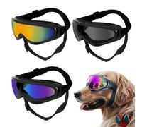 XFSRG Lunettes de Soleil pour Chiens Anti-UV avec Verres Miroir et Bande Élastique Réglable Lot de 2 Lunettes Chien pour Protection des Yeux et Style Unique