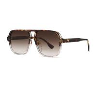 XFSRG Lunettes de Soleil Rétro Pilotes pour Homme et Femme Lunettes de Soleil Classiques Rectangle à Double Pont Style Années 70 Vintage Protection UV400（Marron）