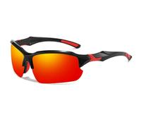 XFSRG Lunettes de Vélo pour Femmes et Hommes en Lunettes de Sport Polarisées avec Protection UV Idéales pour Vélo de Course Ski et Activités Extérieur dans un Design Rapide (Rouge)