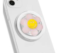 XFSRG Magnet pour Coque Telephone A Fleur Anneau De Téléphone Portable Smiley Magnetic Phone Holder Etui Antiadhésif pour Magnet Bague Telephone Portable(Rose)