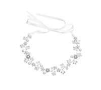 XFSRG Mariée Cheveux Wedding Floral Guirlande Couronne Demoiselle Réglable pour Party Festival Beach Travle Mariage(Argent)