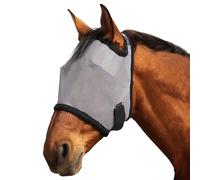 XFSRG Masque Anti Mouche Cheval Anti UV Protéger Les Yeux et Oreilles Moustiques Emouchine pour Chevaux Extérieur(Gris)