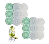 XFSRG Moule à glaçons rond en silicone Lot de 2 Démoulage facile, design multi-cavités, idéal pour cocktails, whisky, café glacé et plus