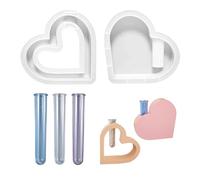 XFSRG Moule en Silicone en Forme de Cœur pour Plantes Hydroponiques Moulage de Plâtre à Couler pour Loisirs Créatifs et Décoration Intérieure (en Forme de cœur)