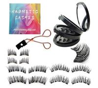 XFSRG Naturel Cils Magnétiques sans Eyeliner dans Coffret Cadeau avec Aimants Fins pour Extensions de Cils 3D comme Cils Artificiels pour un Regard Parfait et Application Facile