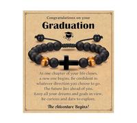 XFSRG Oeil de Tigre perlé Chapelet Bracelet en Alliage de Zinc Christ Jésus Croix Pendentif pour Femmes Hommes église méditation décoration Cadeau Chapelet Bracelets pour catholiques