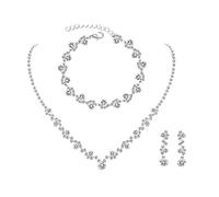 XFSRG Parure Bijoux Femme Ensemble Collier Fantaisie Pendentif Bijoux Mariage