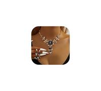 XFSRG Parure Bijoux Femme Mariage Mariée en Cristal Autrichien Collier, boucles d'oreilles, en cristal pour Soirées et Occasions Spéciales