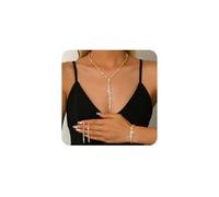 XFSRG Parure de Bijoux de Mariée pour Mariage Strass Collier Boucles d'oreilles Bracelet Set Réglable Ensembles Bijoux Mariage (Or)