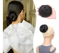 XFSRG Perruque Femme Naturelle Chignon Postiche Cheveux Chignon Queue de Cheval Extension Chignon Queue de Cheval Élastique Facile Ponytail Extension pour Femme（Noir）