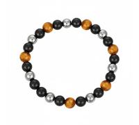 XFSRG Pierres Naturelles Bracelet pour Femme Homme 8mm Œil de Tigre Tricolore Bracelets en Perles de Pierres Précieuses Extensibles Bracelet Protecteurs Cadeaux