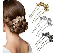 XFSRG Pince à Chignon Cheveux Strass Accessoire Cheveux Mariage Élégant et Brillant Épingle Cheveux Femme pour Chignon Mariage et Soirées