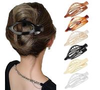 XFSRG Pince Cheveux Femme 6 Pièces Anti Dérapant Élégantes Hair Clip Grande Pinces Griffes Clips Epais Grosse Colourful Barrette Cheveux(SET C)