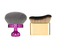 XFSRG Pinceaux Maquillage Visage Professionnels Pinceau Fond de Teint Doux et Dense Accessoire de Maquillage pour Application Idéal pour Tous Types de Peau (Violet et Or)