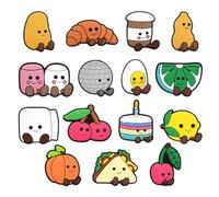 XFSRG Pins pour Crocs Charms Décoratifs Mignons Accessoires pour Crocs Enfant Jibbitz Personnalisés Breloques Alimentaires Décoration Sabots Bracelet Femme Garçon Fille Cadeau Original