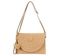 XFSRG Pochette De Paille Sac A Main Femme Ete Pochette De Plage A La Mode Sac A Bandoulière Boho Ceremonie Mariage Femme Minimalist Handbags Bon Pour Rencontres Voyage(Marron Clair)