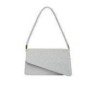 XFSRG Pochette Femme Élégante Polyester Sac à Main Femme Été pour Soirée Mariage (Argent)