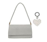 XFSRG Pochette Femme Paillettes Élégante Sac à Main Soirée Chic Mode Sac Bandoulière Femme Brillant pour Fêtes et Occasions Spéciales(Argent)