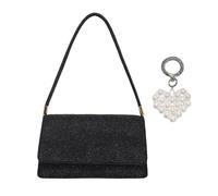 XFSRG Pochette Femme Paillettes Élégante Sac à Main Soirée Chic Mode Sac Bandoulière Femme Brillant pour Fêtes et Occasions Spéciales(Noir)