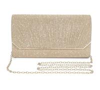XFSRG Pochettes et Clutches Femme Pochette de Soirée Plissée Élégante 22×14×4,5 cm pour Le Quotidien et Les Occasions Spéciales (Or)