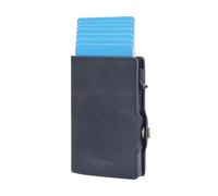 XFSRG Porte Carte Homme PU Portefeuille RFID Protege Carte Bancaire avec Bouton Poussoir Latéral Porte Feuille Interrupteur Magnétique Card Holder Idee Cadeau Homme(Noir)