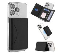 XFSRG Porte Carte Magnetique PU Magnet Portefeuille Contient 6 Cartes Accessoire Telephone Porte Carte Bancaire Magnetic Card Holder Support pour Téléphone Portable(Noir)
