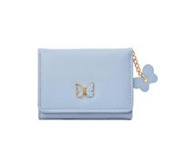 XFSRG Porte Monnaie Femme Papillon en Cuir PU Pliable Slim Court Petit Portefeuille Monnaie avec Slots de Carte Cadeaux pour Fille(Bleu)