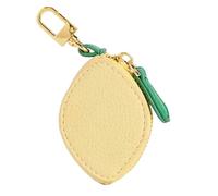 XFSRG Porte-Monnaie Femme Petit Portefeuille Fruit Mignon Petit Porte-Monnaie avec Fermeture Eclair Ecouteurs Pochette Mini Sac Monnaie pour Rouges à Lèvres Pièces de Monnaie (Citron)