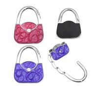 XFSRG Porte Sac à Main Table - Crochet Accroche Sac Pliable en Métal Antidérapant Suspension Pratique pour Table ou Bureau Idée Cadeau Femme (A)