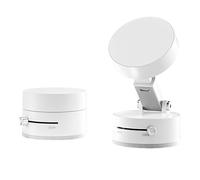 XFSRG Porte Telephone Voiture Aimanté Rotation A 360 Degrés Support Magnetique Telephone Voiture Accessoire Magnetic Phone Holder Poignée De Téléphone avec Base A Ventouse(Blanc)