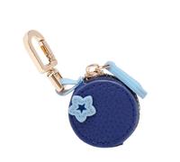 XFSRG Portefeuille Femme Cuir Rond Coloré Petite Pochette Porte Monnaie Fille Mode pour Toutes Les Occasions (Bleu)