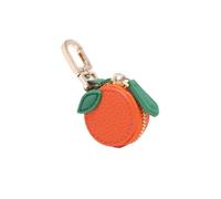 XFSRG Portefeuille Femme Cuir Rond Coloré Petite Pochette Porte Monnaie Fille Mode pour Toutes Les Occasions (Orange)