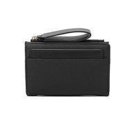 XFSRG Portefeuille Femme en Cuir PU Souple - Petit Porte Monnaie Femme avec Nombreux Compartiments Cartes Poche à Monnaie Fermeture Éclair Dragonne et Fenêtre pour ID pour Usage Quotidien (Noir)