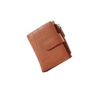 XFSRG Portefeuille Femme Monnaie Femmes Cuir Véritable Portefeuille Imprimé Crocodile Portefeuille en Cuir PU Bifold Compact Wallets with Zipper Coin Pocket pour Fille Mariage Bordeaux