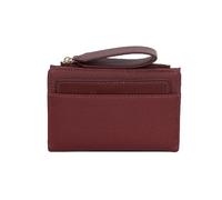 XFSRG Portefeuille Femme Porte Monnaie Compact Texture Tissée Feuille pour Femme Petit Porte Carte avec Dragonne Accessoire Rangement(Rouge)