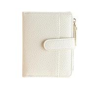 XFSRG Portefeuille Femme PU Cuir Portefeuille Petit Porte Cartes de Credit avec Fermeture éclair Poche à Monnaie Minimaliste (Blanc)
