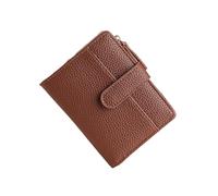 XFSRG Portefeuille Femme PU Cuir Portefeuille Petit Porte Cartes de Credit avec Fermeture éclair Poche à Monnaie Minimaliste (Marron)
