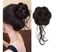 XFSRG Postiche Cheveux Naturel Extension avec Pince à Griffes de Bouclée Ondulés Synthétique Faux Pince Cheveux Postiche Hauts pour Femmes et Filles