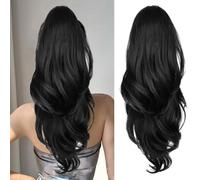 XFSRG Postiche Cheveux Naturel Femme Ponytail Naturel Queue de Cheval Extension Clip Ondulé Extensions de Cheveux Longue Épaisse Volume Coiffure Rapide