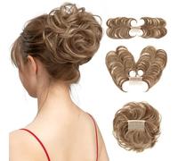 XFSRG Postiche Chignon Cheveux Bouclés Faux Chignon avec Pince pour Coiffure Élégante Perruque Naturelle pour Femme Accessoire de Cheveux pour Mariage Soirée et Quotidien (Marron)