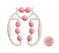 XFSRG Rouleau Musculaire pour Jambes en Forme de u Musculaire 3D Rouleaux de Massage Muscles Rouleau Cellulite les Cuisses Masseurr Anticellulite pour Cou Épaule (rose)