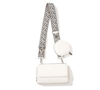 XFSRG Sac Bandouliere Femme Cuir PU Sac a Main Mini Porte MonnaieAvec Large Sangle Réglable et Amovible Pour Le Shopping Le Travail et Les Voyages（Blanc）