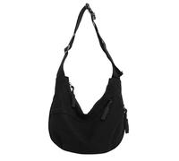 XFSRG Sac Bandoulière Femme Demi-Lune en Velours Côtelé Sac Banane Crossbody avec Bandoulière Ajustable pour l'école Le Bureau Le Travail Les Voyages Les Excursions（Noir）