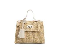 XFSRG Sac Bandoulière Femme Grande Tressage en Paille Sac de Plage Fermeture à Boucle Accessoire Tendance Polyvalent
