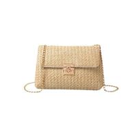 XFSRG Sac Bandoulière Femme Tressage en Paille Sac de Plage Bandoulière Amovible pour la Plage Voyages Rendez Vous