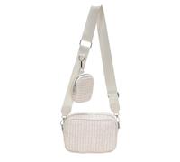 XFSRG Sac Bandoulière Femme Tressé avec Pochette Amovible de Plage Petit Format Ajustable Fermeture Éclair Sac à Main Mode Quotidien