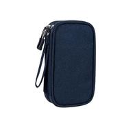 XFSRG Sac Électronique Pochette Câble Multifonctionnel de Voyage 2 Couche Anti Humide Portable Organisateur d’Accessoires, pour Disques Durs Câbles Chargeur pour Fille Mariage Bordeaux (Bleu)