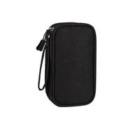 XFSRG Sac Électronique Pochette Câble Multifonctionnel de Voyage 2 Couche Anti Humide Portable Organisateur d’Accessoires pour Disques Durs, Câbles Chargeur Our Fille Mariage Bordeaux (Noir)